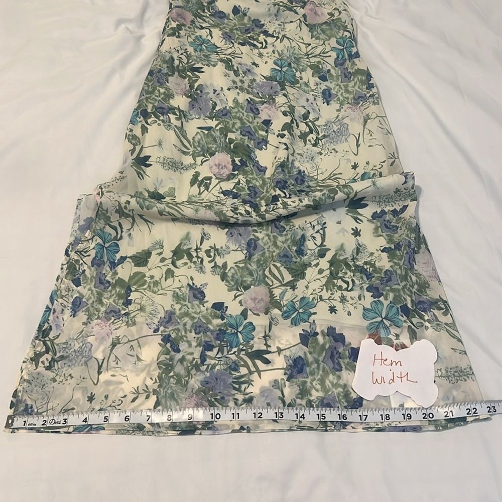 NWT Cider szXXS Floral purple green white spaghetti strap side zip dress - Picture 15 of 15